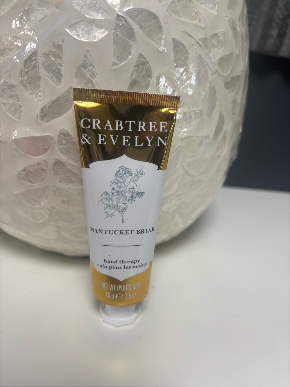 Crabtree & Evelyn Nantucket Briar Hand Cream Tube - White & Gold